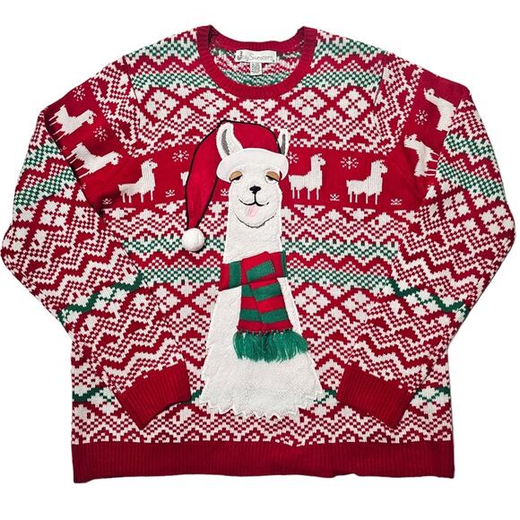 Jolly Sweaters Other - Jolly Sweaters size XL Drunk Tipsy High Llama fair isle ugly Christmas sweater